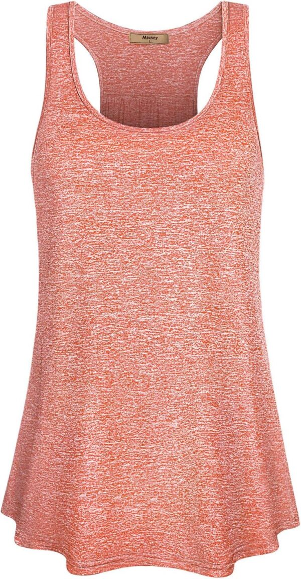 Miusey Womens Sleeveless Loose Fit Yoga Workout Racerback Tank Top