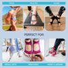 Tucketts Toeless Pilates Socks with Grips for Women, Non-Slip Barre Yoga Socks with Grips for Barefoot Workouts, Sizes 5-13