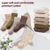 Corlap Women's Thin Cotton Socks 6-Pairs Gift Box Soft Bootie Dress Above Ankle Crew Socks