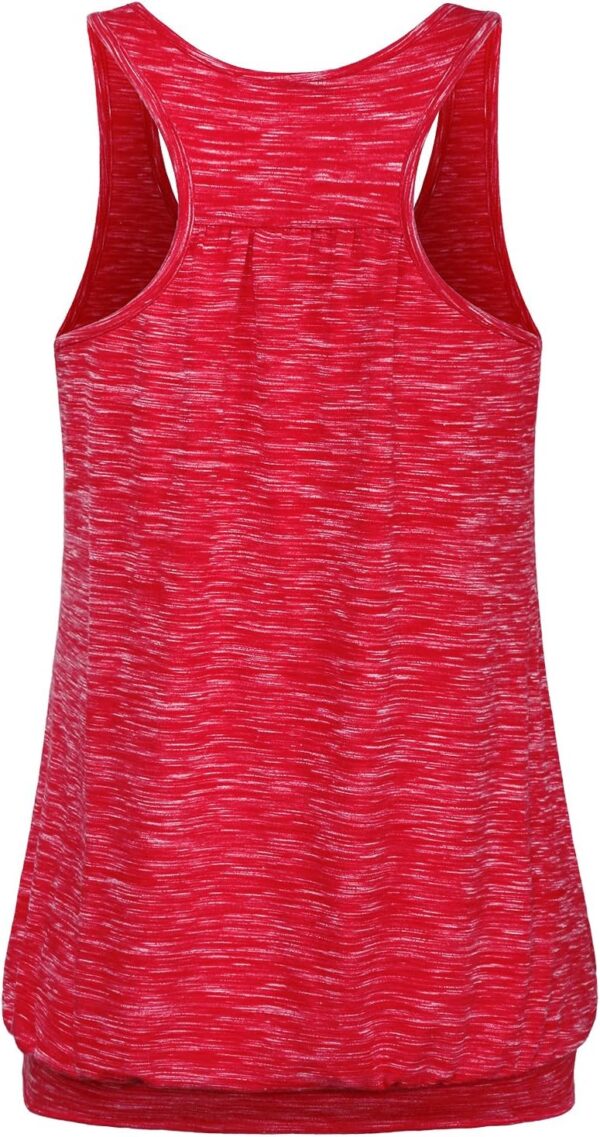 Miusey Womens Sleeveless Round Neck Loose Fit Racerback Yoga Tank Top