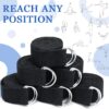 Leyndo 24 Pieces Yoga Strap Stretching Pilates Exercise Adjustable Straps 6 ft Non Elastic Yoga Belt with Adjustable D Ring Buckle for Pilates Gym Workouts Fitness