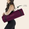 Retrospec Solana Yoga Mat 1/2" Thick w/Nylon Strap for Men & Women - Non Slip Exercise Mat for Yoga, Pilates, Stretching, Floor & Fitness Workouts