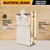 Foldable Wooden Pilates Reformer Machine with Ultra-Fiber Leather Seat, Oak Frame, Adjustable Resistance, Full-Size for Heights 4’ to 5’9”, Home and Studio Use, 480lbs Capacity