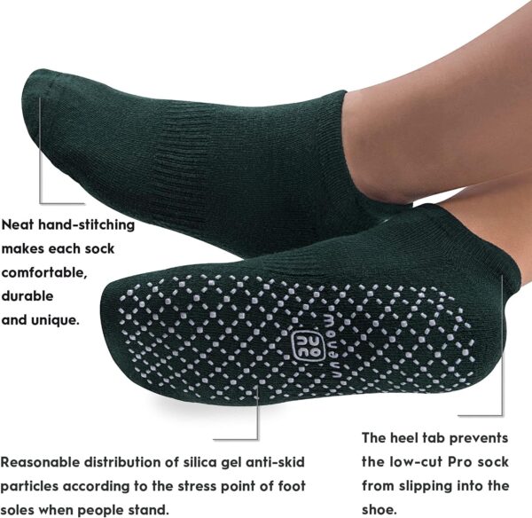 unenow Unisex Non Slip Grip Socks with Cushion for Yoga Pilates Barre Home & Hospital