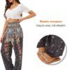 QIANXIZHAN Women's Harem Pants, High Waist Yoga Boho Trousers with Pockets