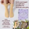 Corlap Women's Thin Cotton Socks 6-Pairs Gift Box Soft Bootie Dress Above Ankle Crew Socks