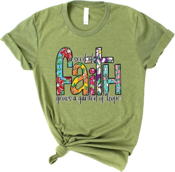 Love in Faith | A Seed of Faith | Christian T-Shirts for Women | Faith-Based Apparel | Christian Gifts