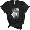 Love in Faith | Faith Flag Daisy | Christian T-Shirts for Women | Faith-Based Apparel | Christian Gifts