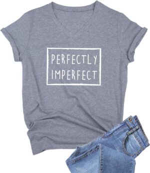 DANVOUY Womens Causal Short Sleeve V-Neck T-Shirt Graphic Tees