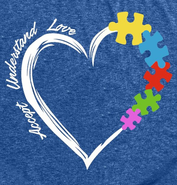 MAIHUN Autism Awareness Shirt for Women - Accept, Understand, Love Autism - Teacher Tshirt - Support Month Tee