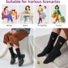 Women's Cotton Crew Socks,6Pairs Thin Above Ankle Above High Bootie Dress Socks Gifts for Women
