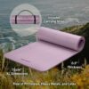 Retrospec Solana Yoga Mat 1/2" Thick w/Nylon Strap for Men & Women - Non Slip Exercise Mat for Yoga, Pilates, Stretching, Floor & Fitness Workouts