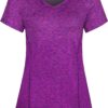 Kimmery V Neck T Shirts for Women Short Sleeve Workout Yoga Tops for Women