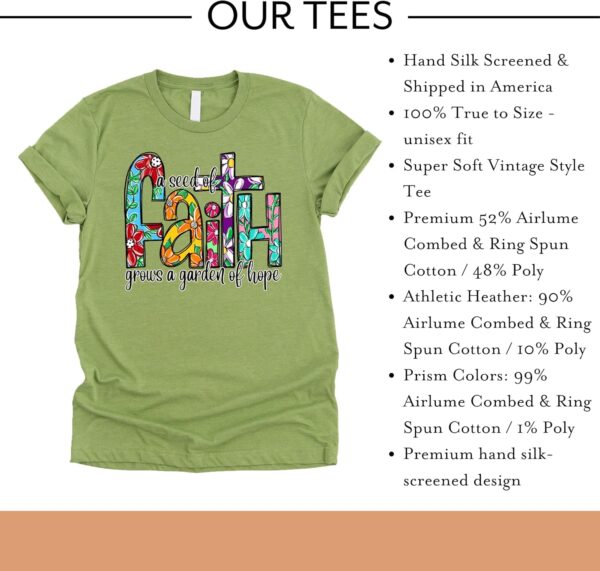 Love in Faith | A Seed of Faith | Christian T-Shirts for Women | Faith-Based Apparel | Christian Gifts