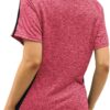 HOCOSIT Women's Workout Shirts Fast Dry Active Wear Yoga Top Sweat Wcking Clothes