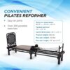 Stamina AeroPilates Reformer 651 with Free-Form Cardio Rebounder - Pilates Reformer Workout Machine for Home Gym - Up to 300 lbs Weight Capacity