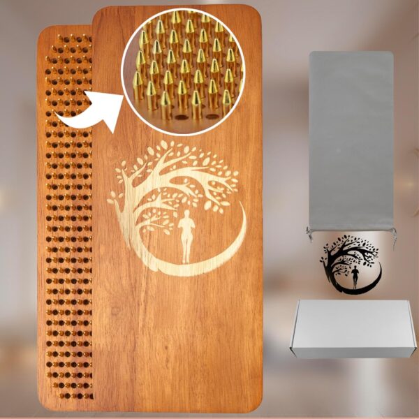 Sadhu Board - Sadhu Board for Beginners, Nail Boards for Feet, Wooden Yoga Board for Acupressure,Foot Reflexology Mat,Foot Massage Board