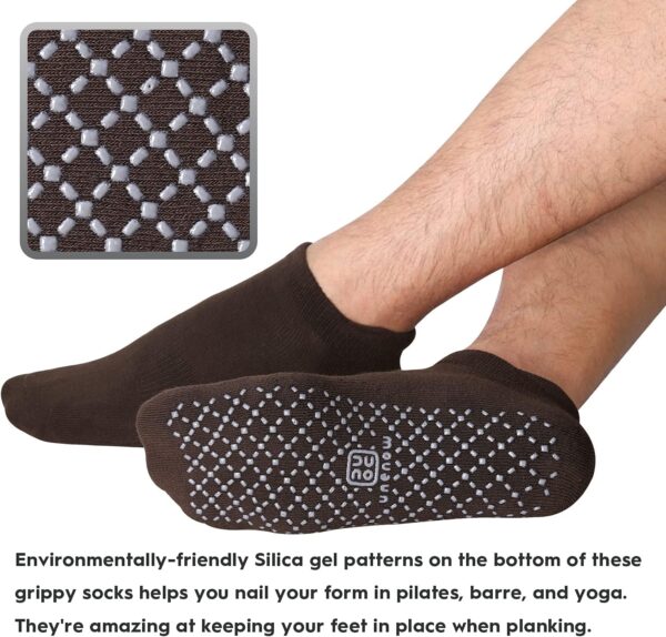 unenow Unisex Non Slip Grip Socks with Cushion for Yoga Pilates Barre Home & Hospital