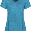 Kimmery V Neck T Shirts for Women Short Sleeve Workout Yoga Tops for Women