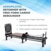 Stamina AeroPilates Reformer 651 with Free-Form Cardio Rebounder - Pilates Reformer Workout Machine for Home Gym - Up to 300 lbs Weight Capacity