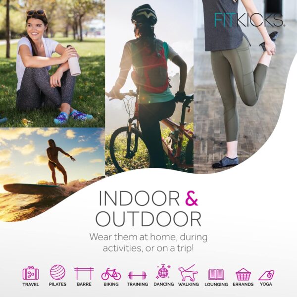 FITKICKS Original Women's Foldable Active Lifestyle Minimalist Footwear Barefoot Yoga Sporty Water Shoes