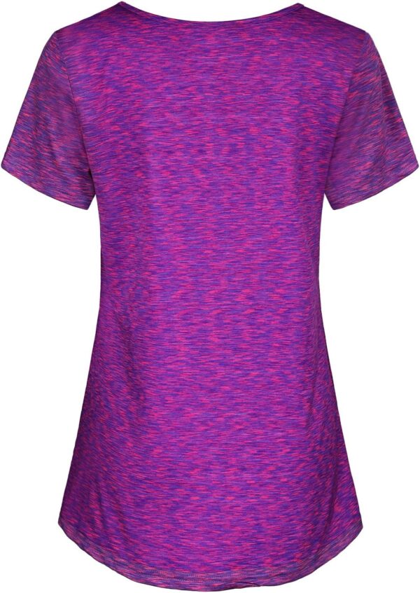 Kimmery V Neck T Shirts for Women Short Sleeve Workout Yoga Tops for Women
