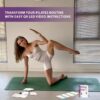 Pilates Workout Cards - 58 Exercise Cards with Pilates Mat Workout Postures, Video Instructions & Breathing Tips | Free Ring & Dry-Erase Marker to Create at home pilates womens workout planner