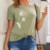 Bealatt Women's Sunflower Graphic Shirts Sunflower Pattern Print Tank Tops Casual Sleeveless Summer Tops Holiday Tee Shirt