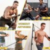 Door Anchor Strap and Resistance Bands for Working Out with Handles, Strength Training Equipment Exercise Bands for Full Body Workout, Non-Slip Multi Point Attachment for Home Gym Fitness