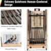 Foldable Wooden Pilates Reformer Machine with Ultra-Fiber Leather Seat, Oak Frame, Adjustable Resistance, Full-Size for Heights 4’ to 5’9”, Home and Studio Use, 480lbs Capacity