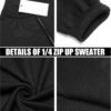 COOFANDY Men's Quarter Zip Up Sweaters Slim Fit Lightweight Mock Neck Pullover Casual Polo Sweaters