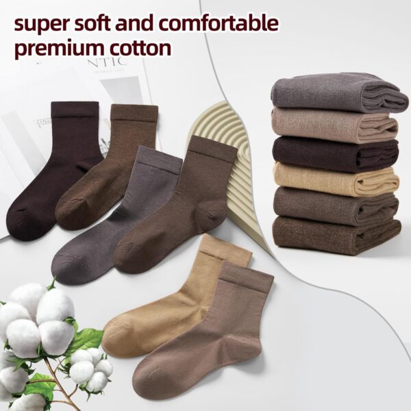 Corlap Women's Thin Cotton Socks 6-Pairs Gift Box Soft Bootie Dress Above Ankle Crew Socks