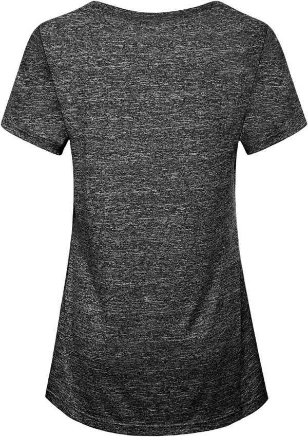 Kimmery Workout Tops for Women Short Sleeve Shirts for Women Quick Dry Line Decor Yoga Tops