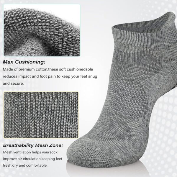 Hylaea Unisex Non Slip Socks with Grip for Yoga, Hospital, Pilates, Barre | Ankle, Cushioned