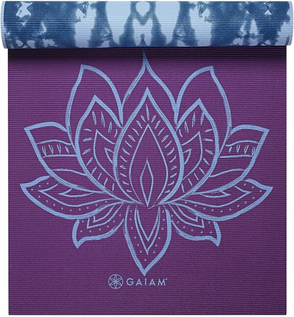 Gaiam Yoga Mat - Premium 6mm Print Reversible Extra Thick Non Slip Exercise & Fitness Mat for All Types of Yoga, Pilates & Floor Workouts (68" x 24" x 6mm Thick)